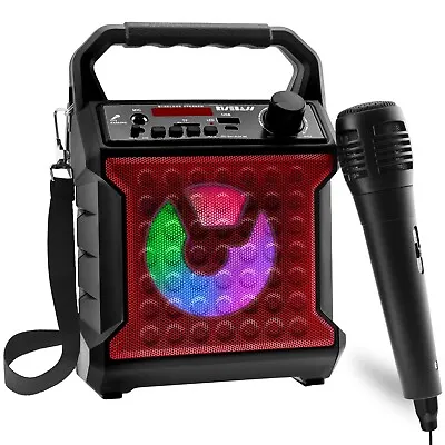 Bluetooth Speaker With Microphone Set Portable PA System For Kids Adults Recharg • $24.99