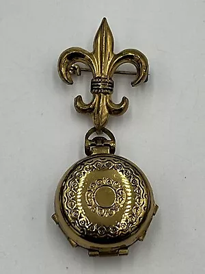 Vintage CORO 4-way Picture Locket Brooch Pin • $29.95