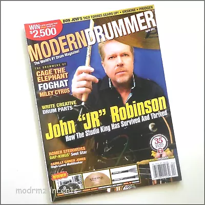 MODERN DRUMMER - April 2011 - JOHN JR ROBINSON - Studio King • $10.98