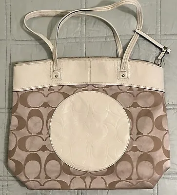 COACH F18335 LAURA Signature Tote Large Shoulder Bag Purse • $29.90