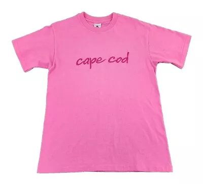 VINTAGE Cuffy's Cape Cod Shirt Mens Medium Pink Natural Series Tee Adult A28 • $21.83