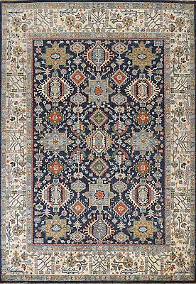 Geometric Tribal Style Yalameh Hand-Knotted Living Room Rug 8x10 Ft • $2302.26