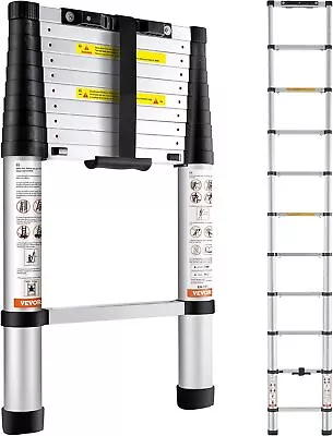 Telescoping Ladder Aluminum Extension Step 10.5 Ft Multi-purpose Portable • $59.99