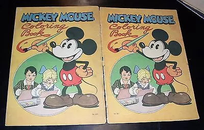 1931 MICKEY MOUSE COLORING BOOK #871 Rare Disney -  • $59.17
