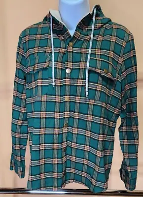 Zaful Women's Hooded Flannel/Fleece Snap Front Jacket Size 8 • £1.93