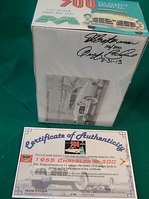 GEOFF BODINE FIRST RUN COA 1955 CHRYSLER 300 Numbered Signed Moebius KIT MIB • $299