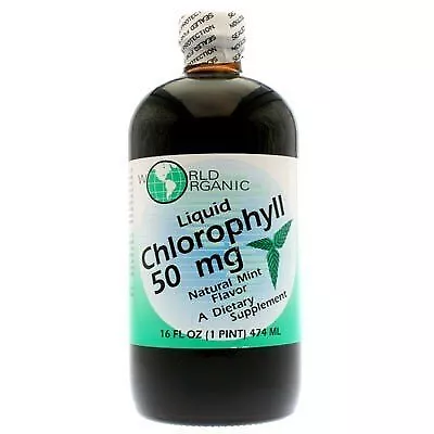 World Organics Chlorophyll Liquid-50mg/Mint 16 Oz Liquid • $24.08