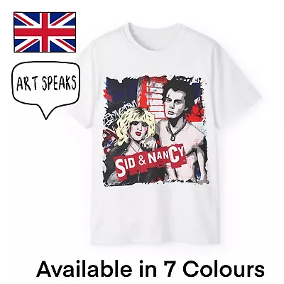 Sid Vicious And Nancy Sex Pistols Punk Music T-Shirt Men Unisex Tee Union Jack • £15.99