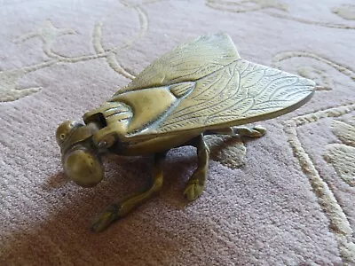 Vintage Brass Fly Vesta Match Holder Striker • £22.50