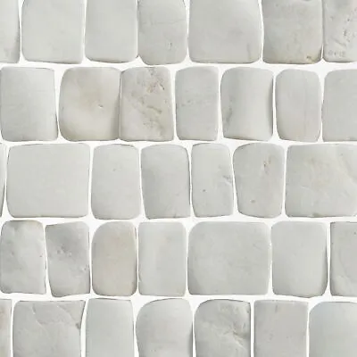 Canine White Natural Stone Mosaic Wall & Floor Tile ($14.33/SqFt) • $71.64