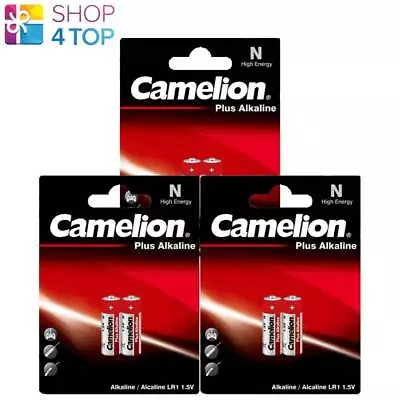 6 Camelion LR1 N Plus Alkaline Batteries MN9100 E90 1.5 945mAh Exp 2026 2BL New • $13.99