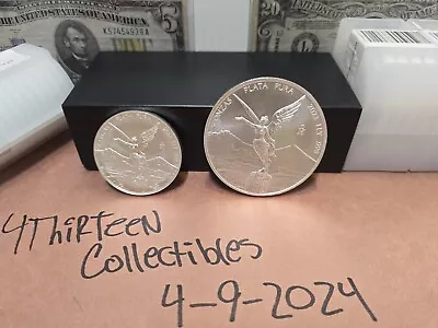 2023: 2 Ounce/Onza And 5 Ounce/Onza Mexican Libertab BU [2-Coins] • $230