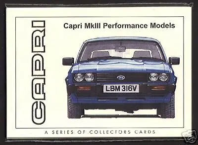 £3.75 • Buy FORD CAPRI MKIII (1978-86) - Original Collectors Cards - 2.8i Zakspeed Turbo 280