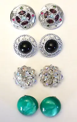 Vintage Lot Of 4 Pr Signed Clip On Earrings Sarah Coventry Laguna Japan • $10