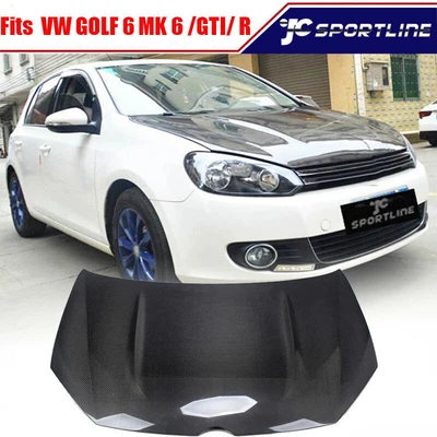 Carbon Fiber Front Engine Bonnet Hood Cover Fit For VW GOLF 6 MK 6 GTI R 2010-13 • $1933.24