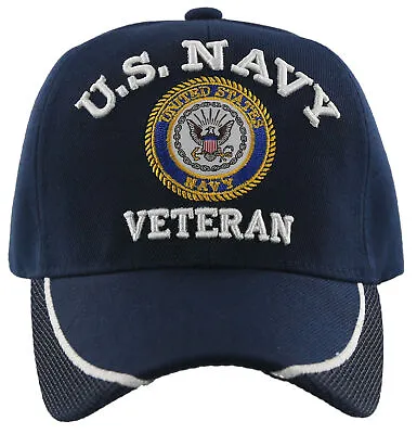 New! Us Navy Usn Veteran Side Mesh Ball Cap Hat Navy • $12.95