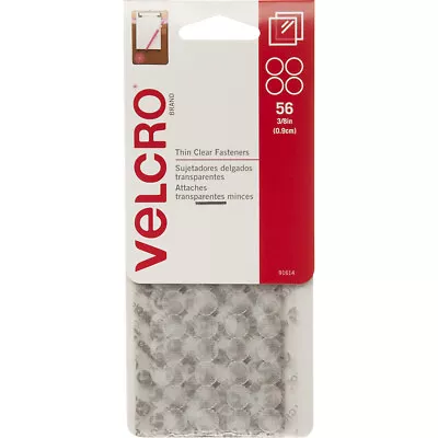 VELCRO(R) Brand Thin Fasteners Dots 3/8  56/Pkg Clear • $6.80