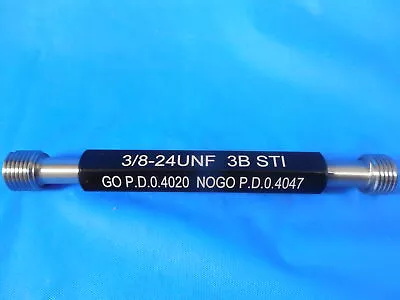 New 3/8 24 Unf 3b Sti Helicoil Thread Plug Gage .375 Go No Go Pds .4020 & .4047 • $79.99