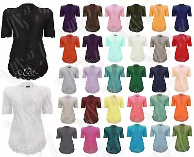£8.99 • Buy New Women's Crochet Knitted Short Sleeve Shrug Ladies Cardigan Bolero Top Plus
