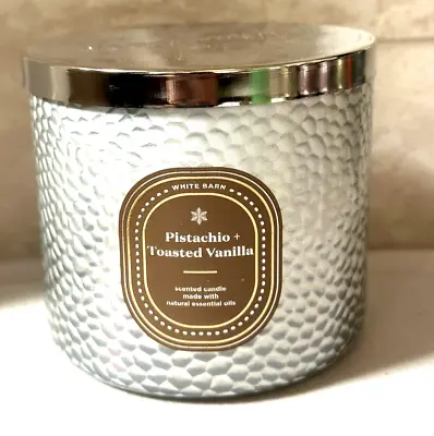 Bath & Body Works Pistachio Toasted Vanilla Candle 3-Wicks Scented Large 14.5 Oz • $29