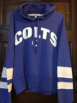 Indianapolis Colts Hooded Sweat Shirt Women’s XL • $13