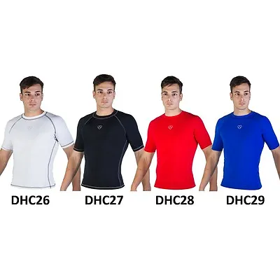 £8.91 • Buy Mens Compression  Base Layer Top Half Sleeve Thermal Gym Sports Shirt