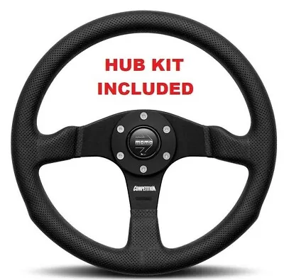 Genuine Momo Competition 350mm Steering Wheel With Hub Kit. Mazda RX-7 From 1986 • $456.88