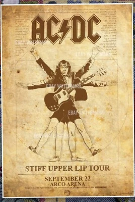 $24 • Buy AC DC Concert Poster 2000  RARE Jefferson Wood,  Leonardo Davinci, Angus