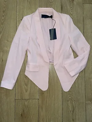 $48.10 • Buy ZARA Women’s Pink Long-Sleeve Tuxedo Blazer JACKET SIZE M UK 10 RRP £119
