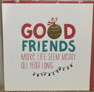 Christmas Card ‘Good Friend/Friends’ Hallmark Card (Smaller Size) • £3.25