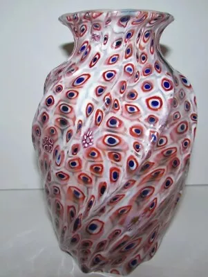 Vintage Fratelli Toso Murano Murrine Art Glass Vase 1009 • $749.99