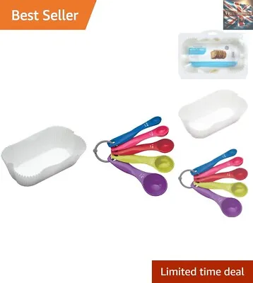 Non-Stick Paper Loaf Tin Liners - 20 X 9 Cm 2lb Set Of 40 & 5 Piece Spoon Set • £15.99