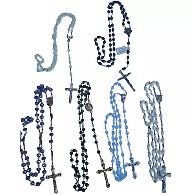 LOT Of 6 VINTAGE ROSARY BEADS  Plastic • $2.50