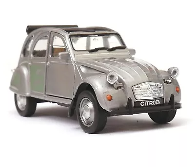 $13.93 • Buy Citroen 2CV Convertible French Vintage Car Model Diecast Silver Toy 1:34