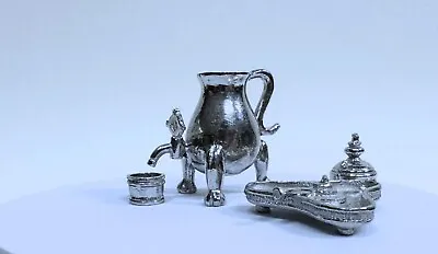 Dollhouse Miniature Pewter Polished Dutch Coffee Pot  Kraantjestkan   1:12 Scale • $29.99