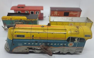 Antique Prewar HAFNER Mechanical Wind-Up Train Set - Hafner Trains Chicago ILL. • $124.99