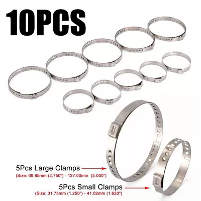 10pcs Adjustable CV Boot Joint Clamp Stainless Steel 2 Size Universal BlwWS • $13.39