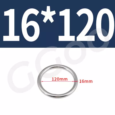 A2 Stainless Steel Metal O Ring Welded Smooth Round Wire Dia 3-16mm ID 15-150mm • $96.65