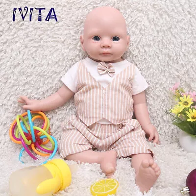 IVITA Lifelike Newborn Boy 20''Full Body Silicone Reborn Baby Doll • $119