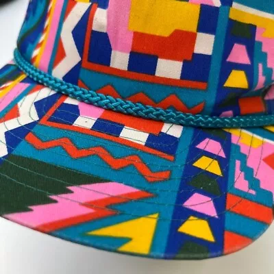 Vintage Hat Men Snap Back Nissin Colorful Hip Hop Rope One Size Core Cap Cruise • $67.47