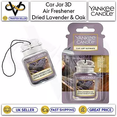 Yankee Candle Car Jar Ultimate 3D Car Air Freshener Dried Lavender & Oak • £4.95