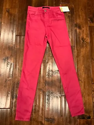 J Brand Dark  Coated Dizzy Pink Alana High Rise Crop Skinny” Jeans Size 23 • $24.80