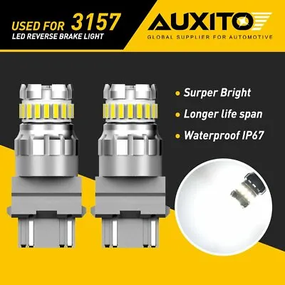 AUXITO 3157 3156 3057 4157 LED Reverse Brake Turn Signal Light Bulb 6500K White • $11.59