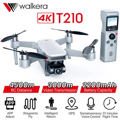 Walkera T210 Drone 4k Camera GPS Video FPV Drone Quadcopter Voice Control RTF • $453.91
