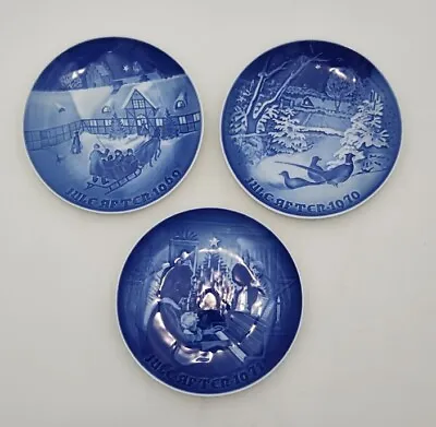 1969 1970 1971 Blue Decorative Christmas Plates With Box Bing & Grondahl B&G • $15.25