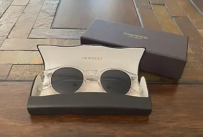 Oliver Peoples Sunglasses Gregory Peck OV5186 1101 47 23 150 Clear Gray Lenses • $200