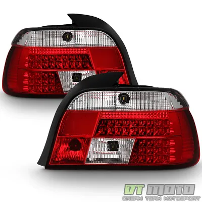 1997-2000 BMW E39 5-Series LED Red Clear Tail Lights Brake Lamps Pair Left+Right • $135.99