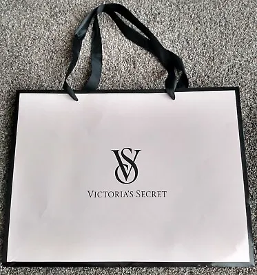 VICTORIA'S SECRET PAPER BAGS Pink Paper Glossy SHOP / GIFT  L 9 X11 X5  • $3