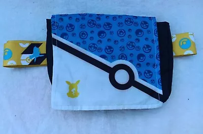 Pokemon Toy Purse Bag Pokeball Blue Nylon Holder Belt 2018 Pikachu Kids Youth  • £17.04