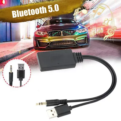 For Car Speaker AUX USB 3.5mm Bluetooth 5.0 Receiver Jack Stereo Audio Adapter • $13.77